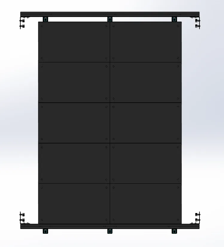 3D model of a custom LED cabinet structure