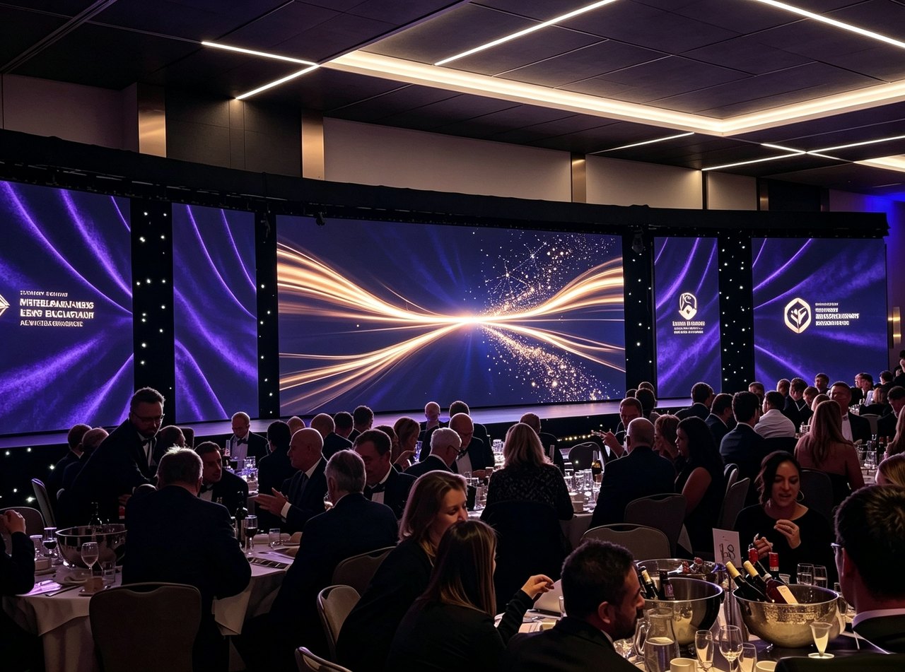 Rental LED screens for a corporate awards dinner